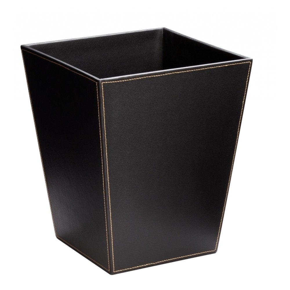 Deri Kare Çöp Kovası